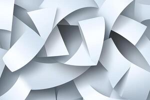 A bunch of white paper cut into shapes photo