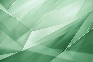 Green abstract background with triangles photo