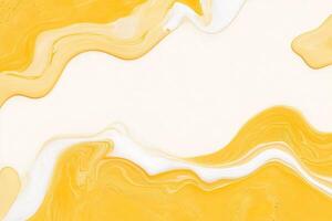 A yellow and white paint surface with waves photo