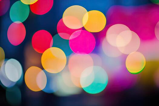 A blurry image of colorful lights photo