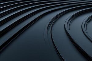 Black and white abstract background with curved lines photo