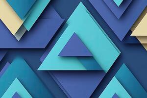 A blue and yellow geometric pattern photo