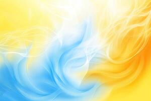 A blue and yellow abstract background with smoke photo