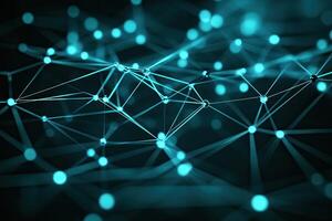 The background of a network of dots photo