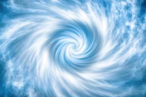 A blue vortex swirl in the sky photo
