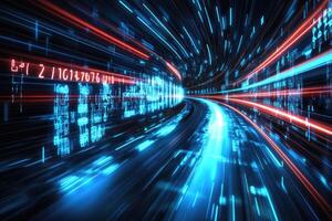 A digital image of a data trail photo