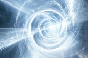 A blue vortex with white swirls photo