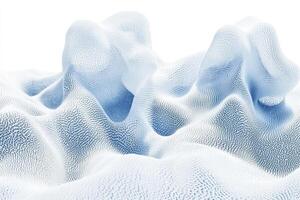 A blue and white abstract pattern of waves photo