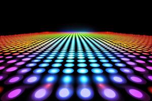 A colorful disco dance floor with many lights photo