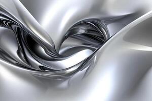 A silver and black abstract background with a swirl photo