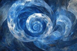 A blue swirl with swirls and swirls photo