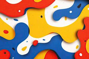 Colorful abstract background with a red, yellow and blue design photo