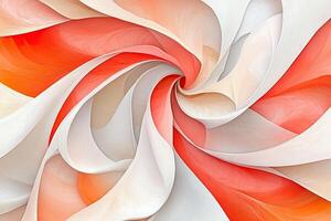 A colorful swirl of red, orange and white photo