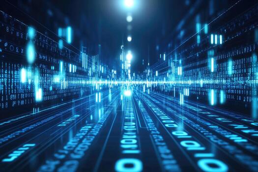 A digital background with binary code photo