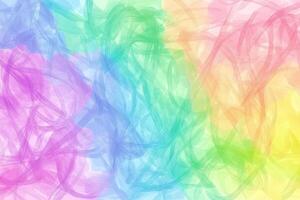 Rainbow colored smoke on a white background photo