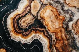 A close up of a marble slab with different colors photo