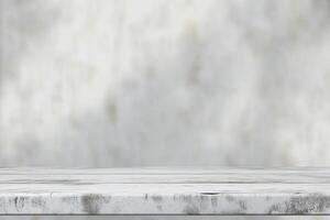 An empty table with a white background photo