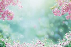 Spring background with cherry blossom photo