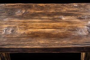 A close up of a wooden table photo