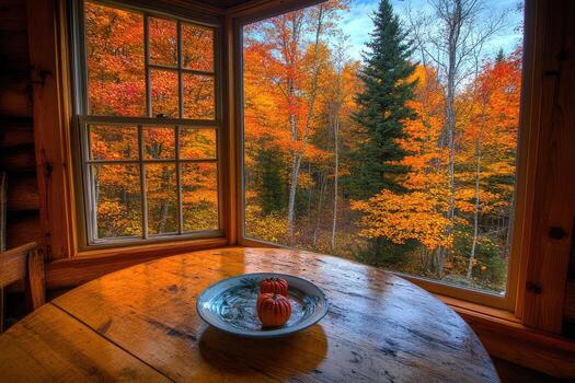 A bowl of apples on a table in front of a window photo