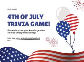 minimalist fun trivia 4th of july presentation template