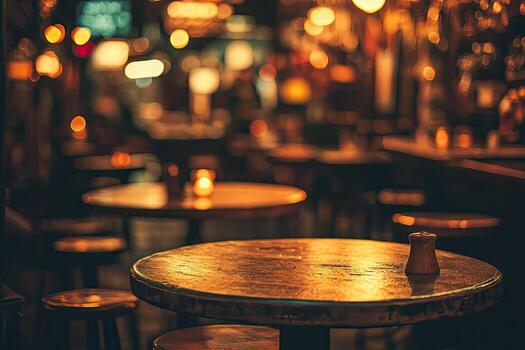 A table with a candle on it photo