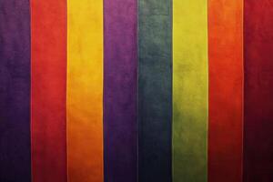 A rainbow colored wall with a large stripe pattern photo