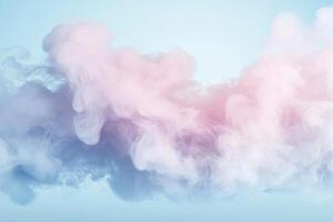 A pink and blue cloud of smoke photo