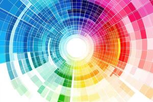 Colorful abstract background with a circle in the center photo