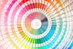 Color wheel with different colors in it photo