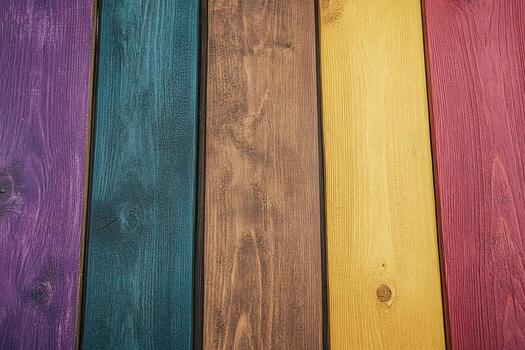 Colorful wood planks background photo