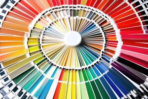 Color wheel with a variety of colors photo