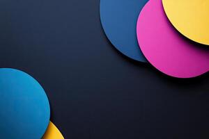 Colorful circles on a black background photo