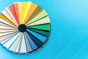 A colorful wheel of paint photo