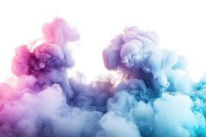 Colorful smoke in the air photo
