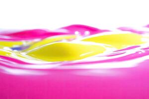 A yellow and pink liquid photo