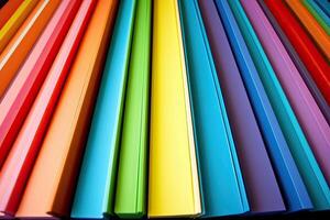 A rainbow colored paper is shown in this image photo