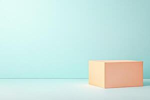 A pink box sitting on a white table photo