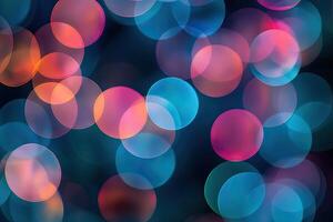 A blurry image of a colorful light pattern photo