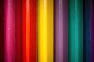 Colorful pencils in a row photo