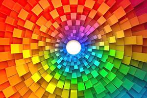 Colorful rainbow background with a circular shape photo
