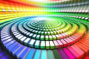 Colorful abstract background with many different colored squares photo