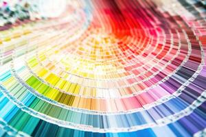 Color swatches in a circular pattern photo