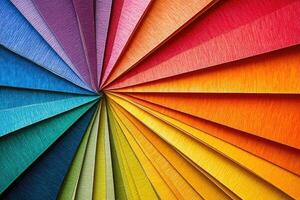 Colorful paper background with rainbow colors photo