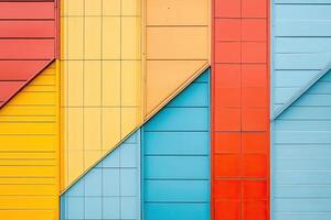 Colorful building with many different colors photo