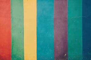 A rainbow colored wall with many different colors photo
