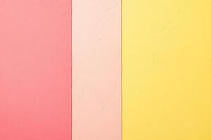 Colorful wall with pink, yellow and red stripes photo