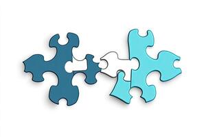 Interlocking puzzle pieces photo