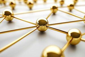 Golden interconnected network photo