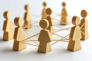Connected Wooden Figures photo